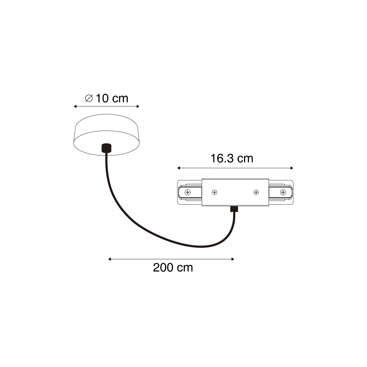 QAZQA I voeding voor 1-fase rail met ronde bevestigingsplaat wit - - Image 5