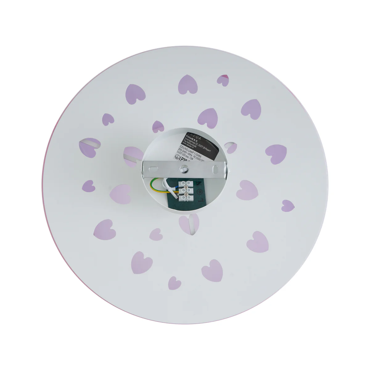 QAZQA Kinder plafondlamp roze met hartjes - Harrie in Love - Image 8