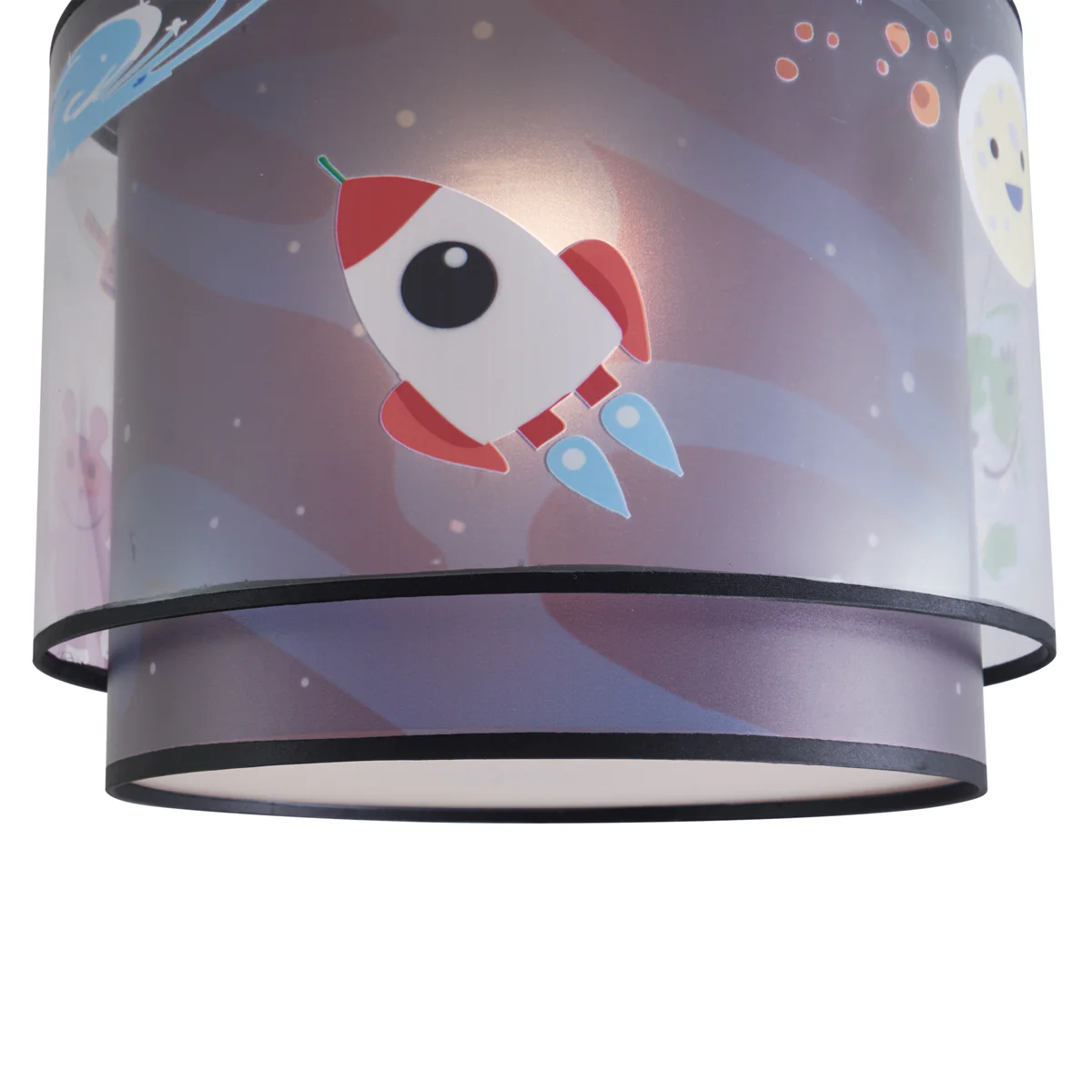 QAZQA Kinder plafondlamp zwart met ruimteschip en sterren - Harrie in - Image 3