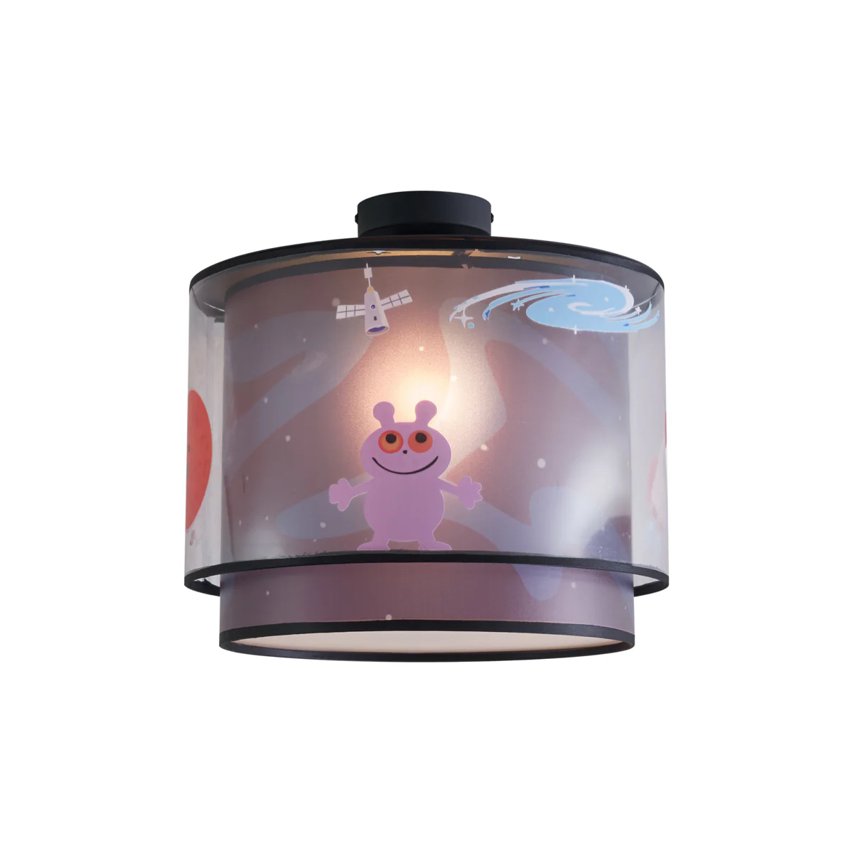 QAZQA Kinder plafondlamp zwart met ruimteschip en sterren - Harrie in - Image 7