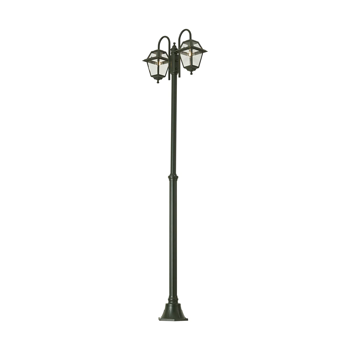 QAZQA Klassieke buiten lantaarn donker groen 235cm 2-lichts IP44 - - Image 6