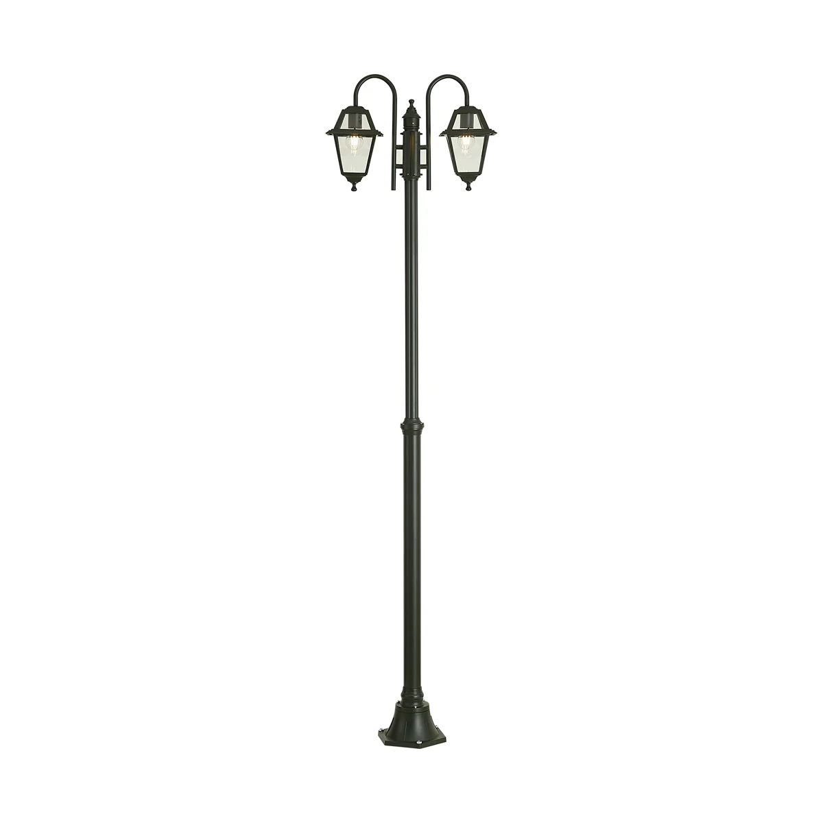 QAZQA Klassieke buiten lantaarn donker groen 235cm 2-lichts IP44 - - Image 7