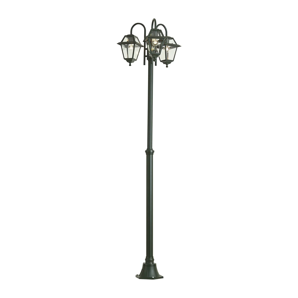 QAZQA Klassieke buiten lantaarn donker groen 235cm 3-lichts IP44 - - Image 2