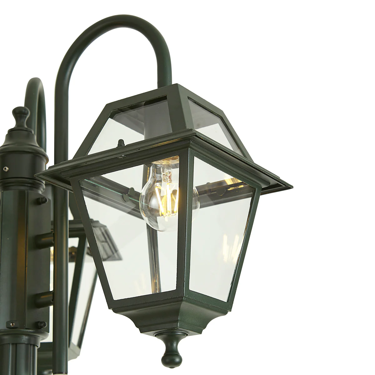 QAZQA Klassieke buiten lantaarn donker groen 235cm 3-lichts IP44 - - Image 3