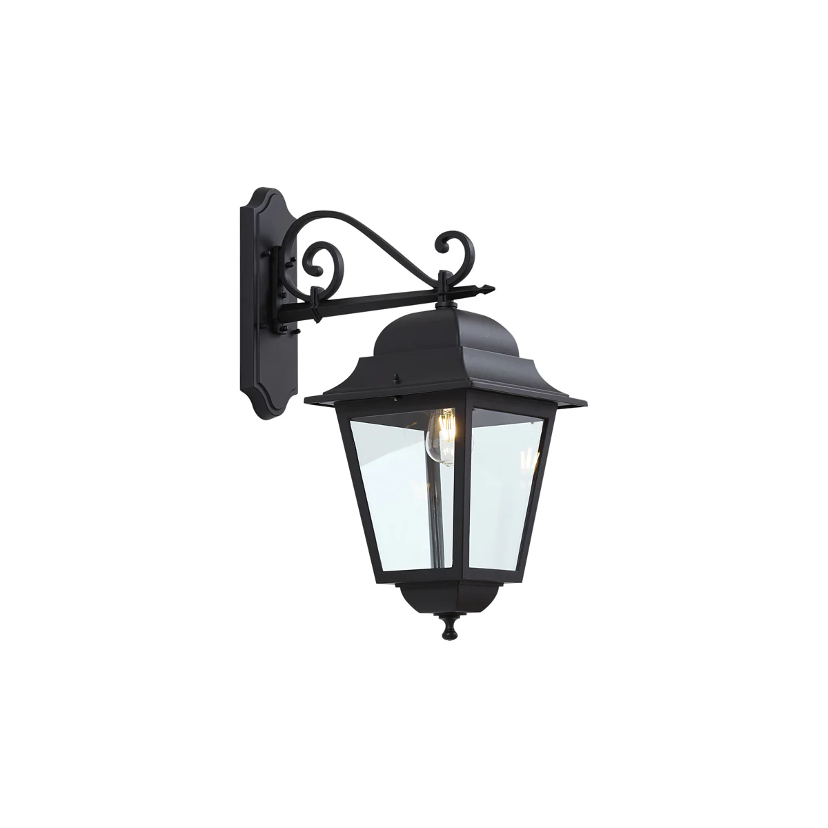 QAZQA Klassieke buiten wandlantaarn zwart IP44 - Big - Image 2