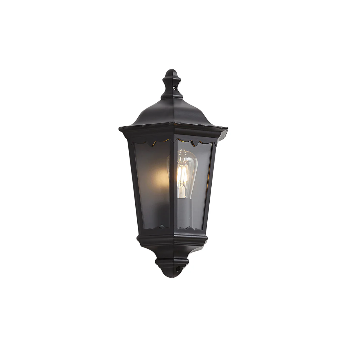 QAZQA klassieke buiten wandlantaarn zwart IP44 - Havana half - Image 2
