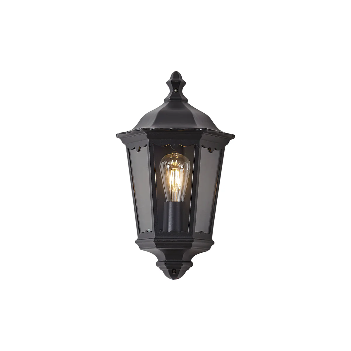 QAZQA klassieke buiten wandlantaarn zwart IP44 - Havana half - Image 6