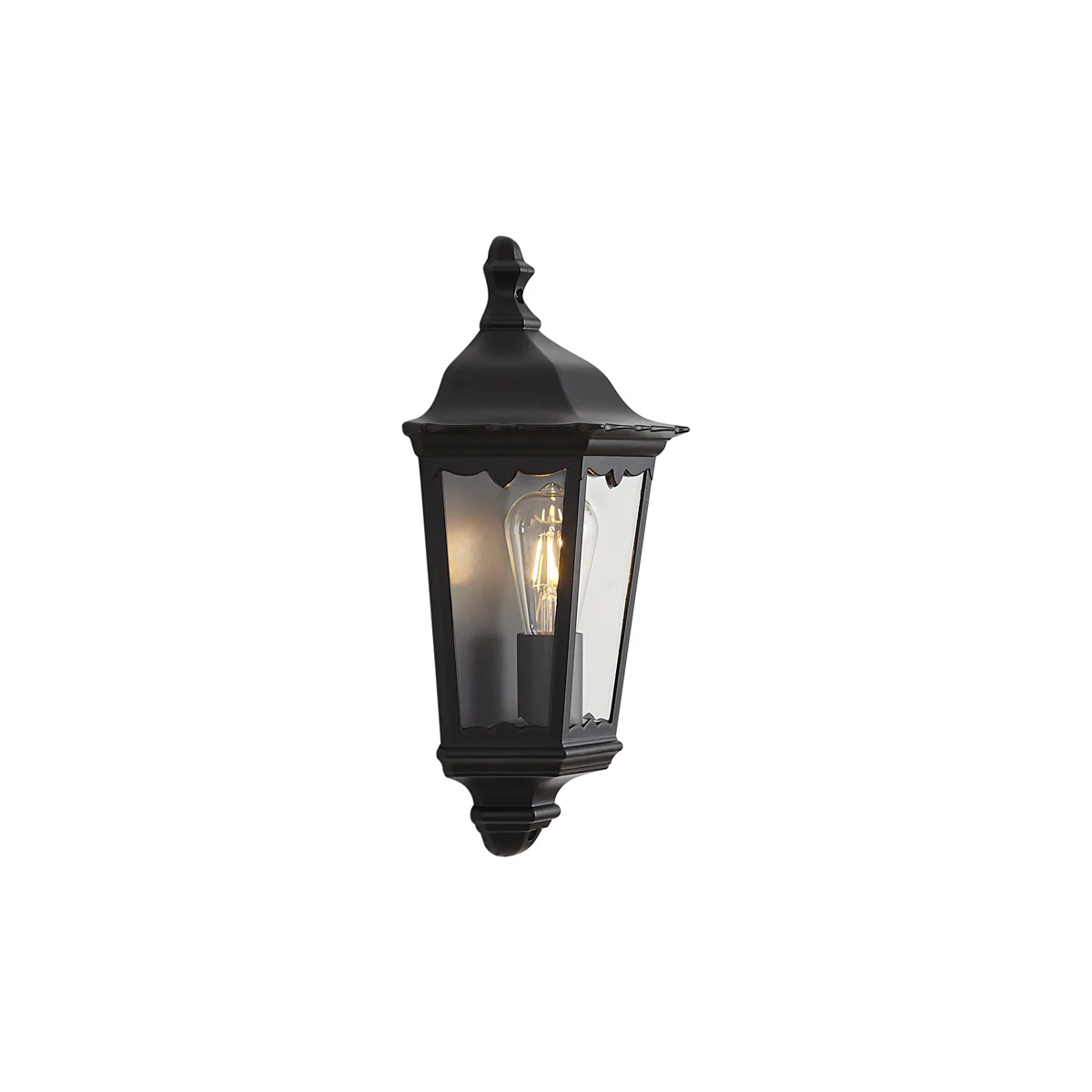 QAZQA klassieke buiten wandlantaarn zwart IP44 - Havana half - Image 7