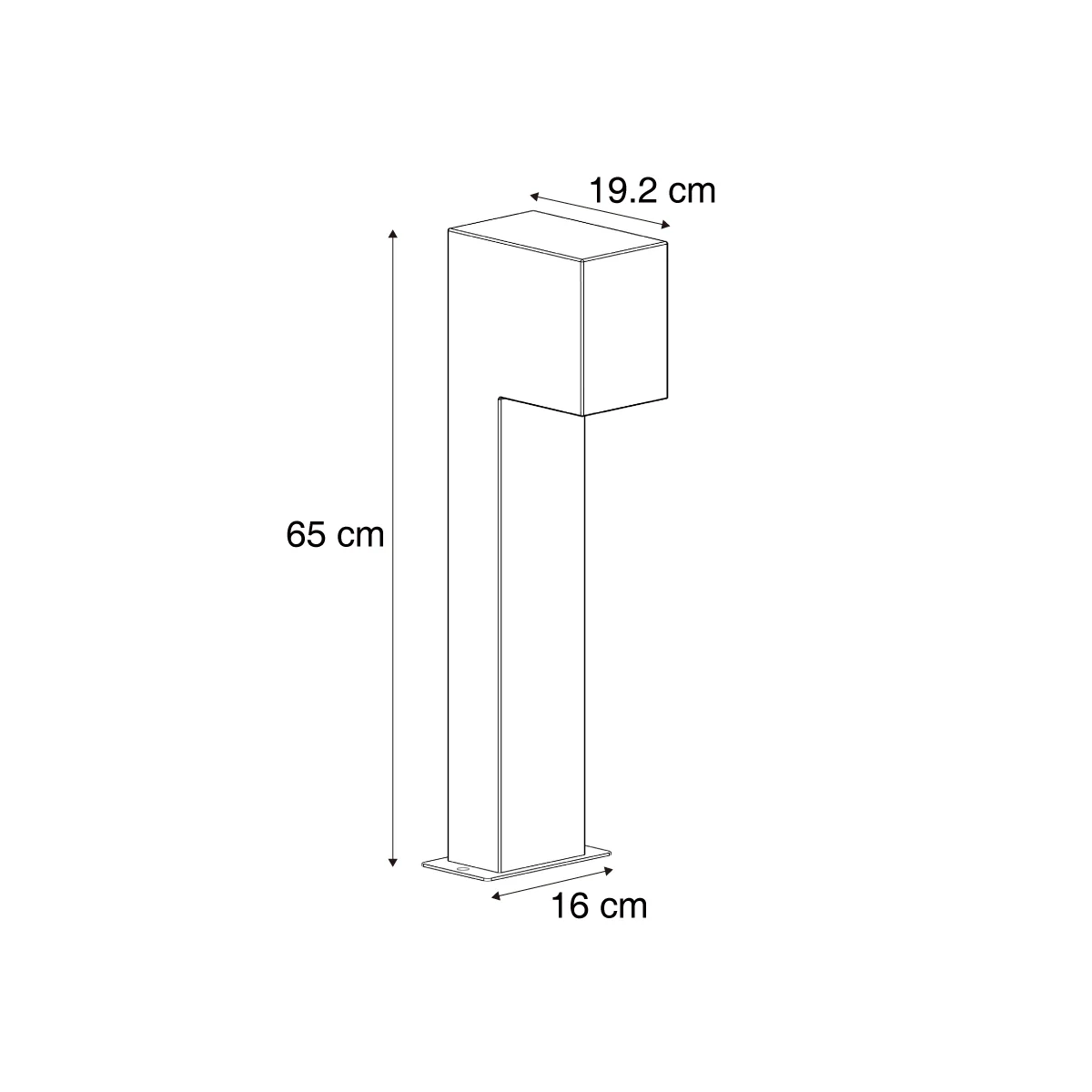 QAZQA Modern buiten paaltje terracotta 65cm IP44 - Pompei - Image 9