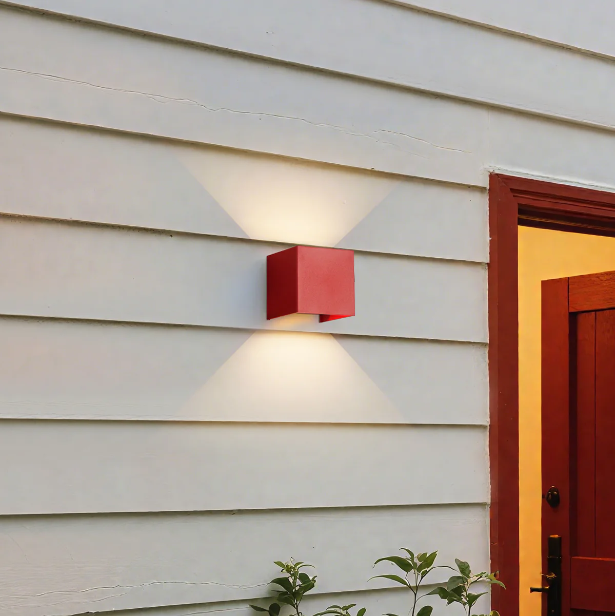 QAZQA Moderne buiten wandlamp donker rood incl. LED IP54 - Edwin - Image 2