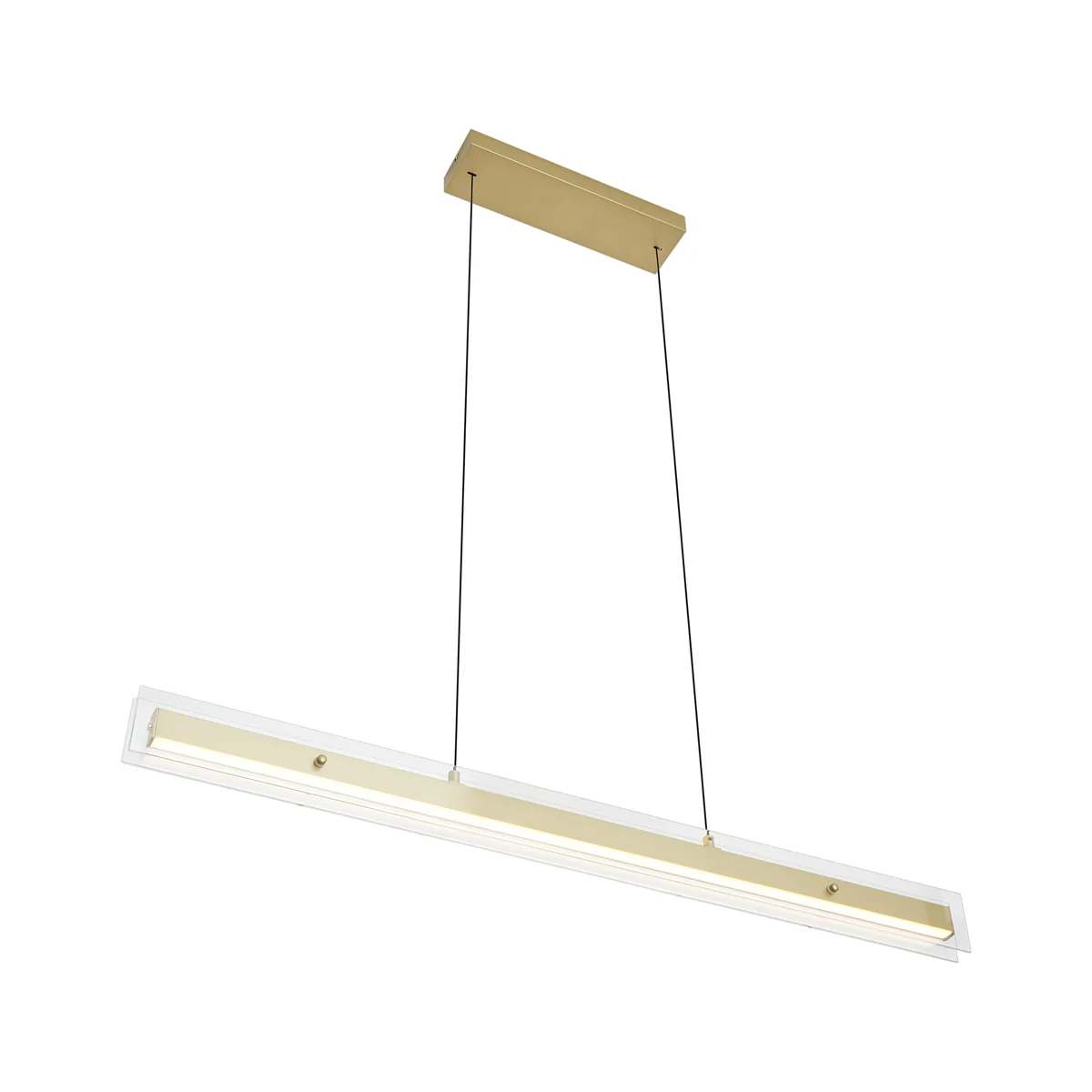 QAZQA Moderne hanglamp messing met helder glas - Catch - Image 7