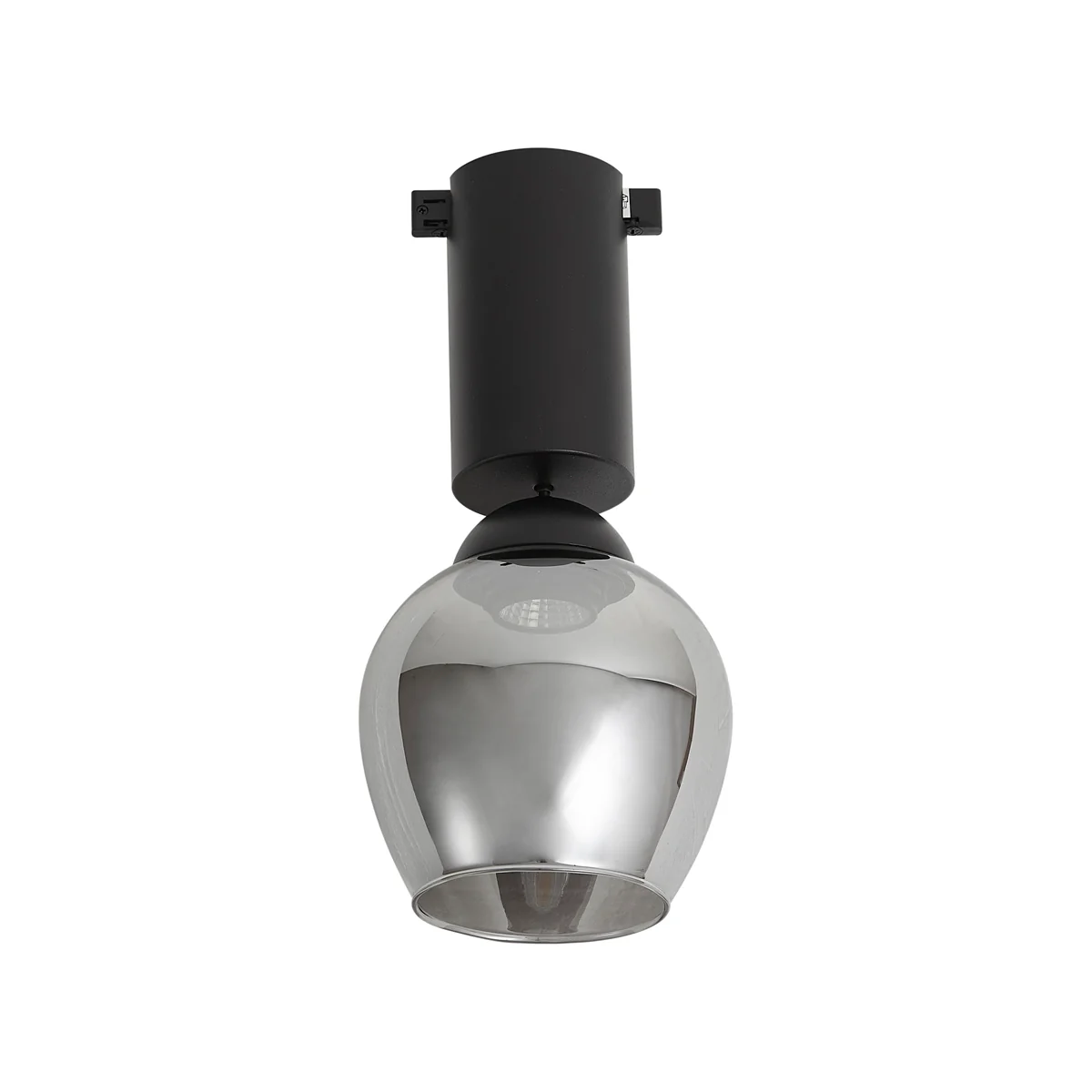 QAZQA Moderne hanglamp zwart met smoke glas voor railsysteem 1-fase - Image 8