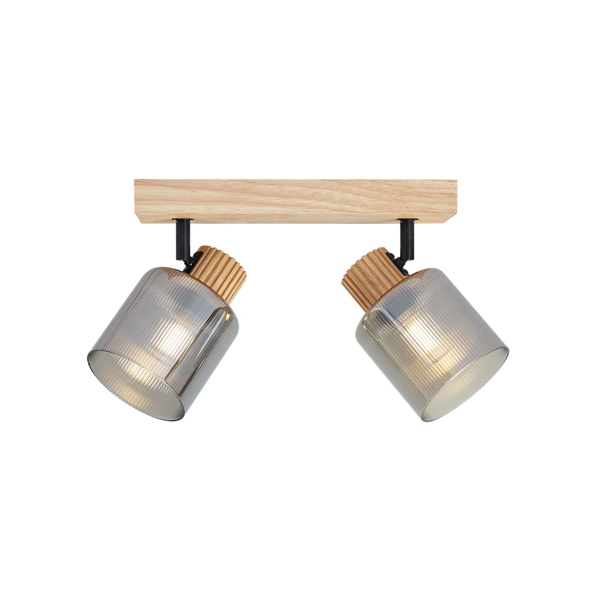 QAZQA Moderne spot hout met smoke glas 2-lichts draai- en kantelbaar - Image 10