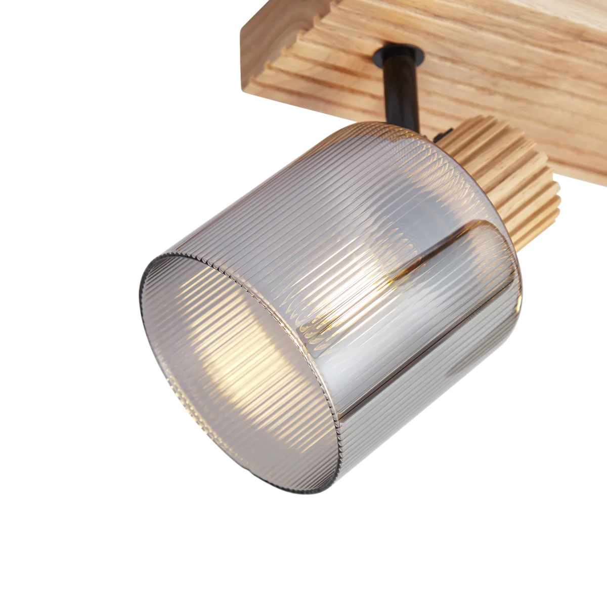 QAZQA Moderne spot hout met smoke glas 2-lichts draai- en kantelbaar - Image 7