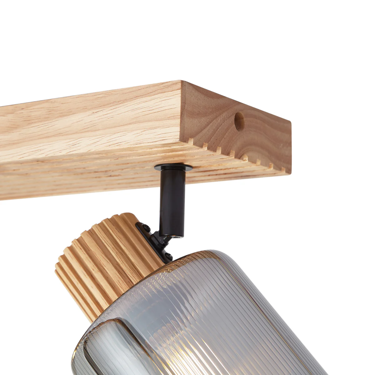 QAZQA Moderne spot hout met smoke glas 2-lichts draai- en kantelbaar - Image 8