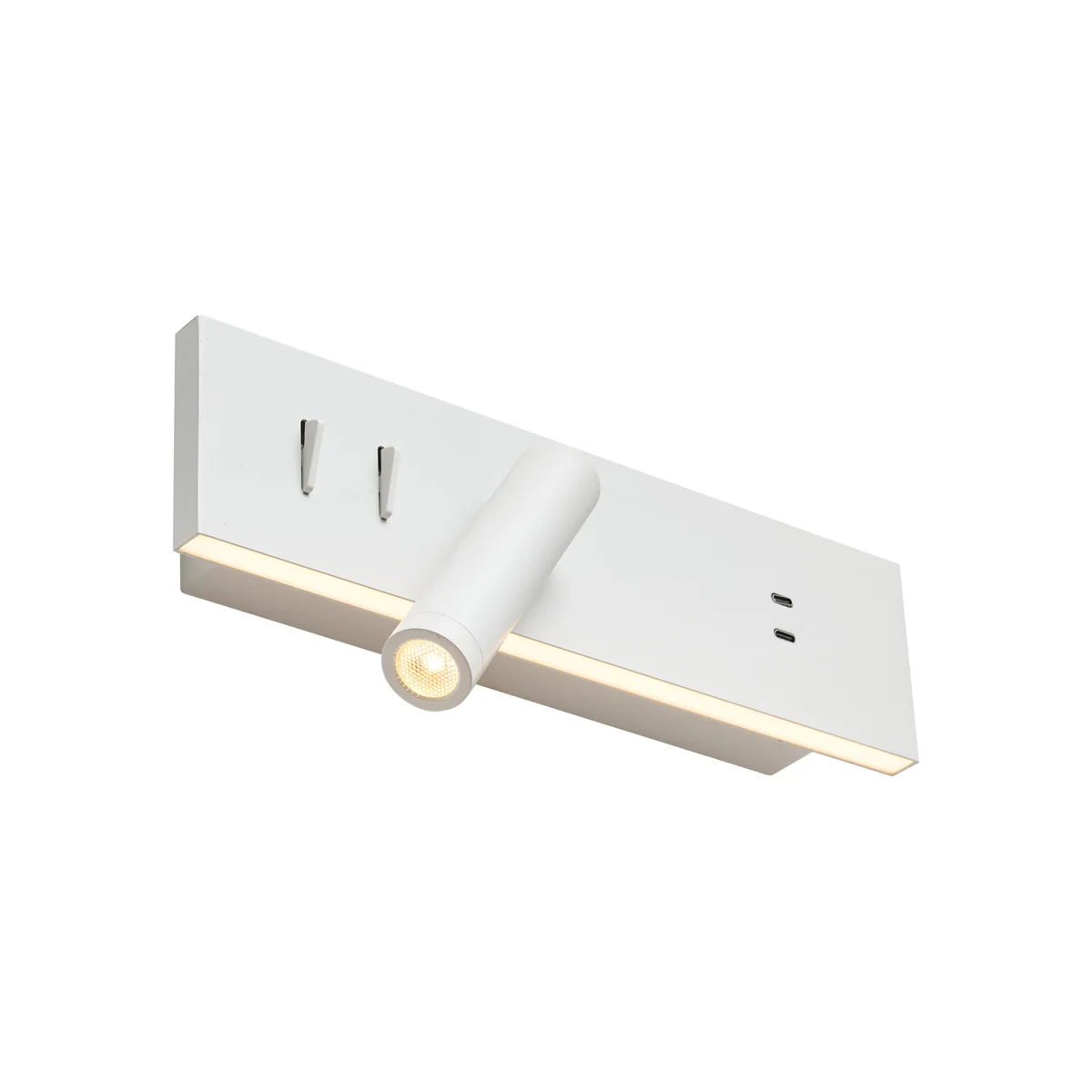 QAZQA Moderne wandlamp wit verstelbaar met USB-C incl. LED - Modric - Image 8