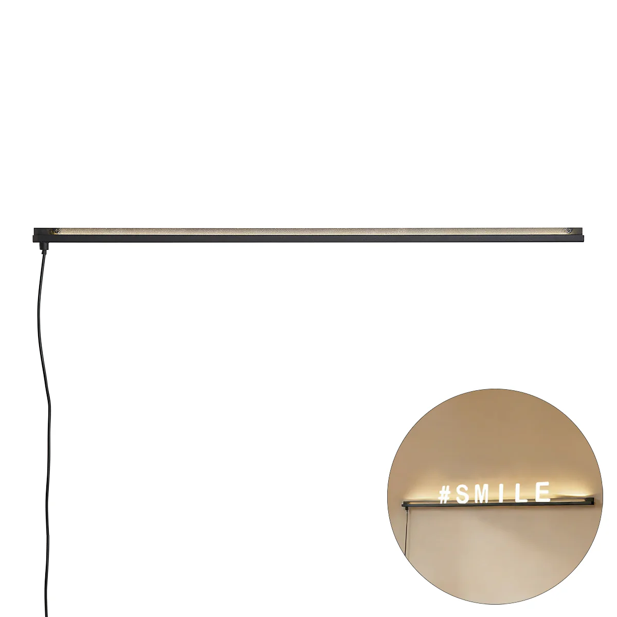 QAZQA Moderne wandlamp zwart incl. LED - Letterbox - Image 2