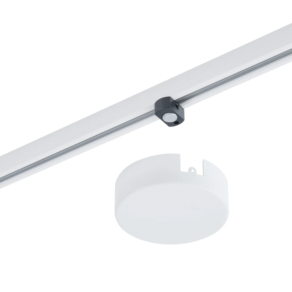 QAZQA Plafondplaat voor 1-fase rail wit rond - Slimline - Image 3