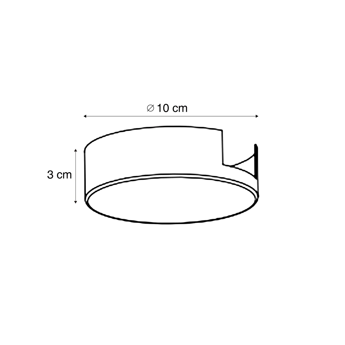 QAZQA Plafondplaat voor 1-fase rail wit rond - Slimline - Image 5