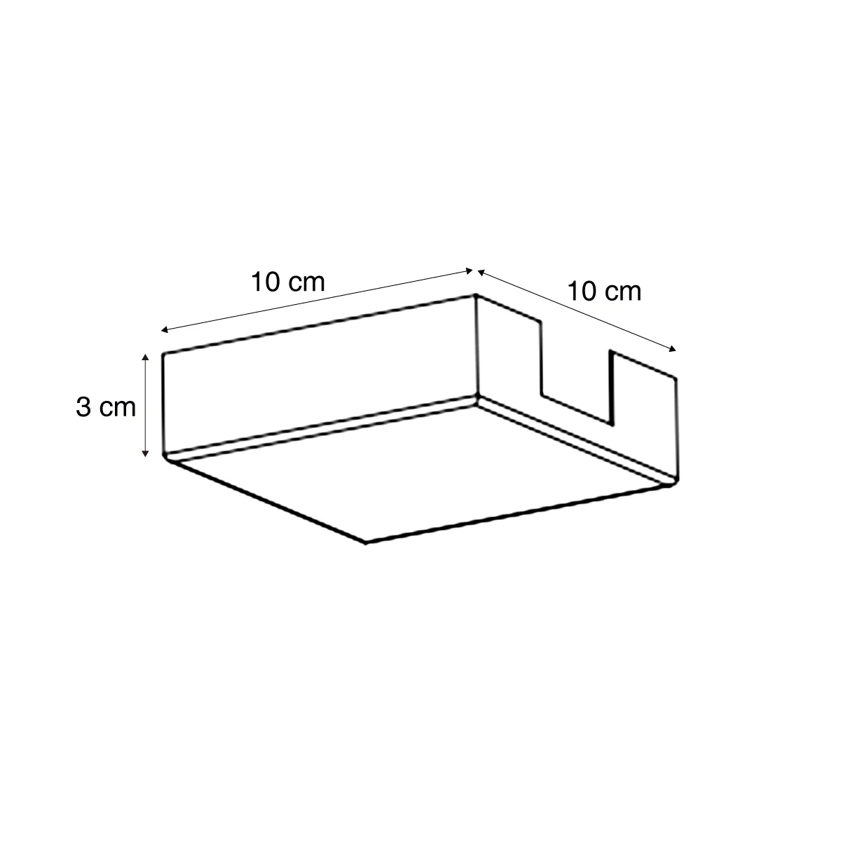 QAZQA Plafondplaat voor 1-fase rail wit vierkant - Slimline - Image 4