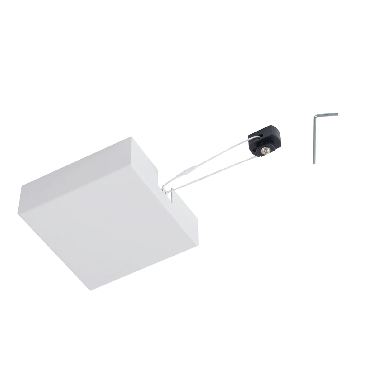 QAZQA Plafondplaat voor 1-fase rail wit vierkant - Slimline - Image 5