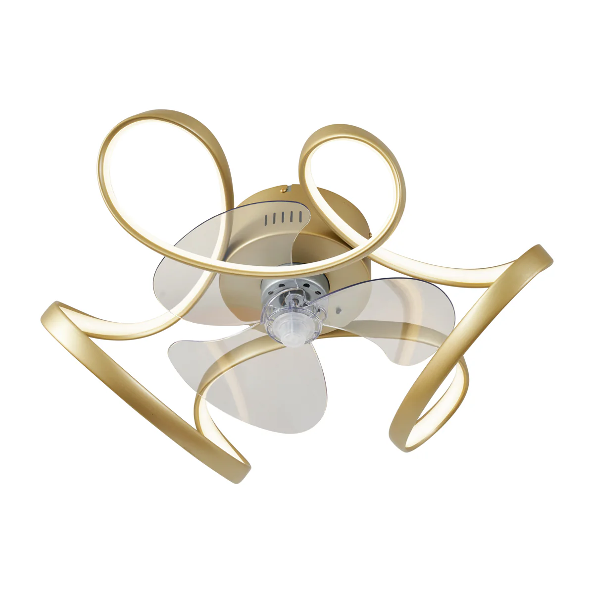 QAZQA Plafondventilator messing 55cm incl. LED dimbaar met - Image 7
