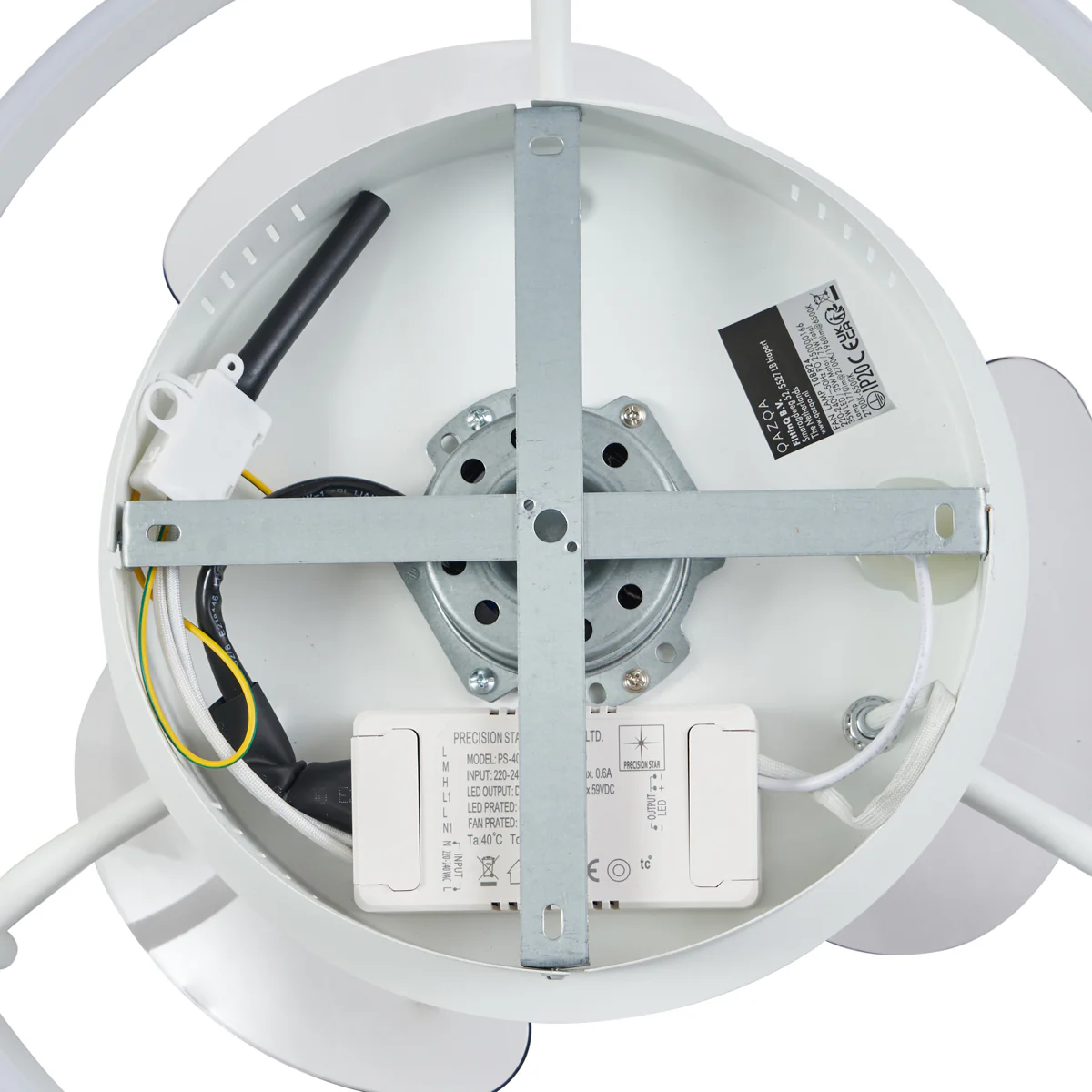 QAZQA Plafondventilator wit 50cm incl. LED dimbaar met - Image 11