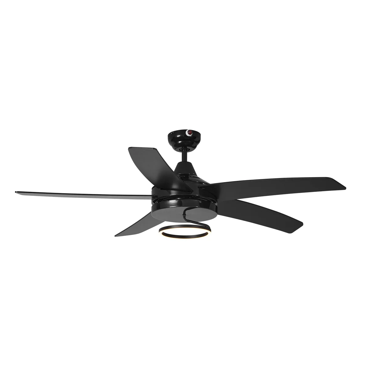 QAZQA Plafondventilator zwart 132cm incl. LED met afstandbediening - - Image 4
