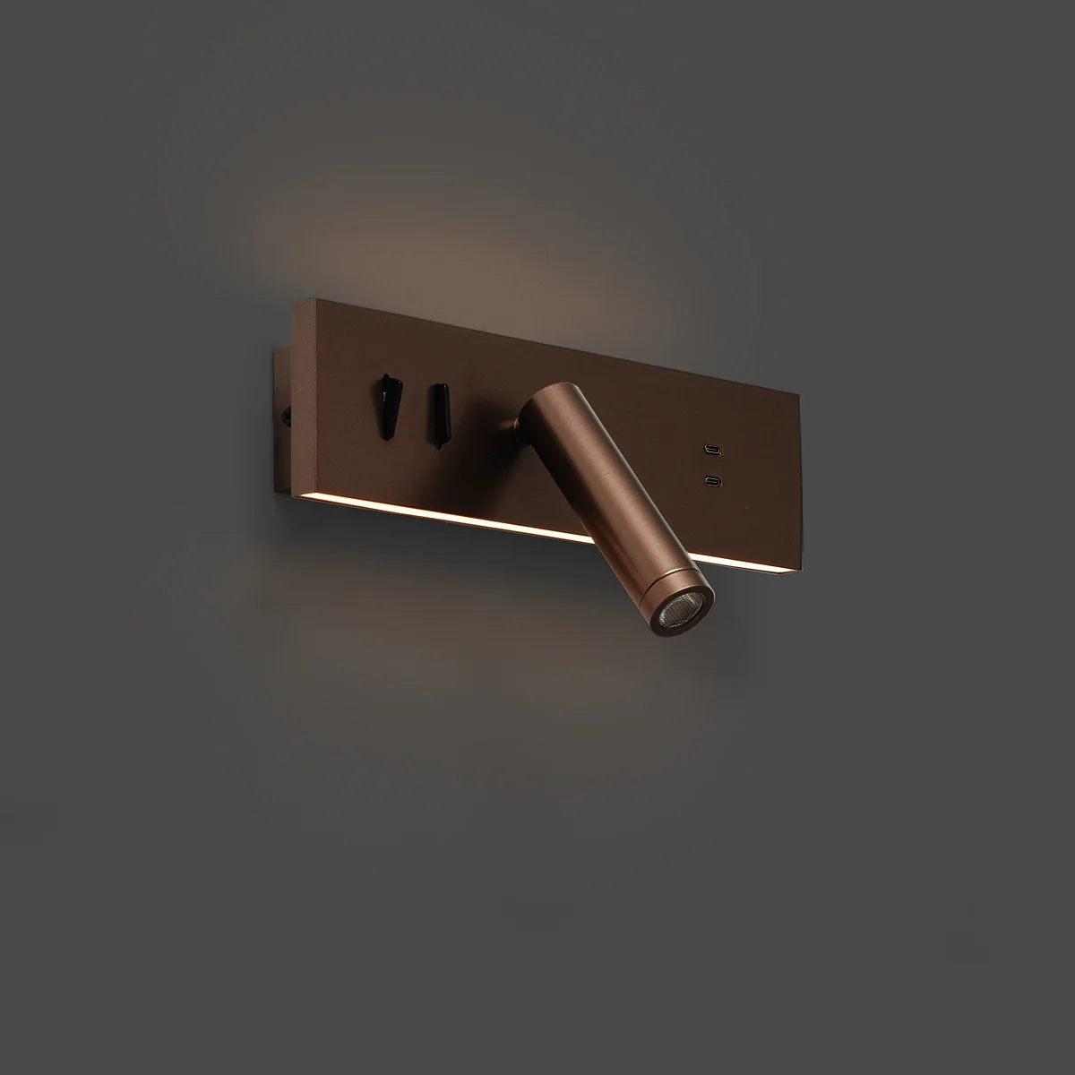 QAZQA Set van 2 moderne wandlampen donkerbrons verstelbaar met USB-C - Image 10