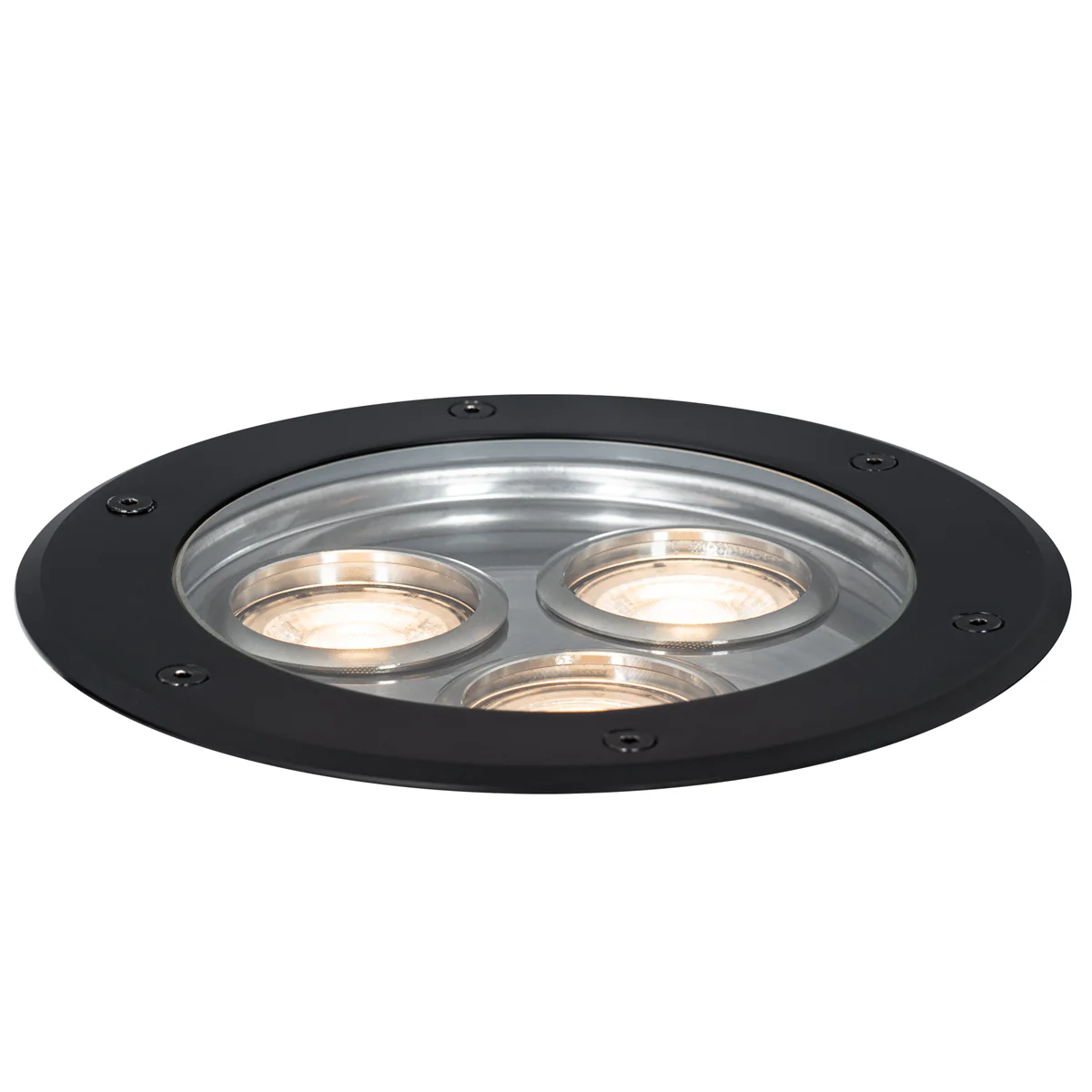 QAZQA Set van 3 moderne grondspots zwart 3-lichts IP65 - Tribus - Image 3