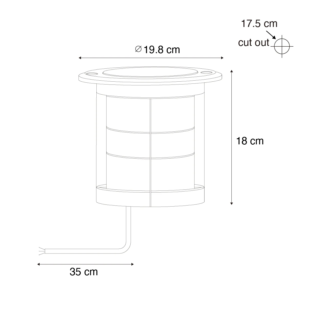 QAZQA Set van 3 moderne grondspots zwart 3-lichts IP65 - Tribus - Image 5