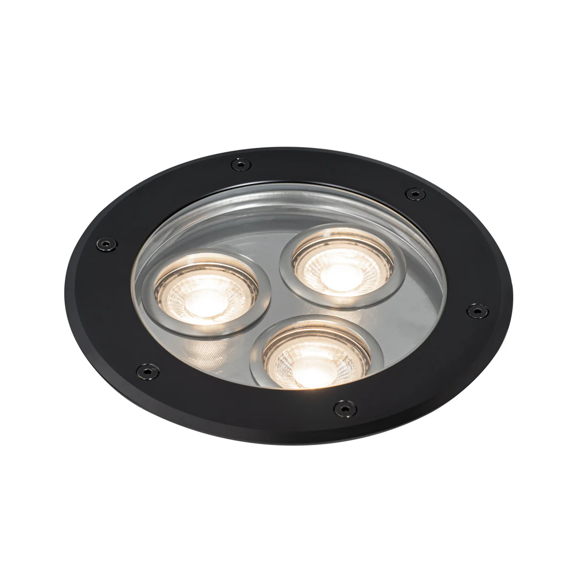 QAZQA Set van 3 moderne grondspots zwart 3-lichts IP65 - Tribus - Image 8