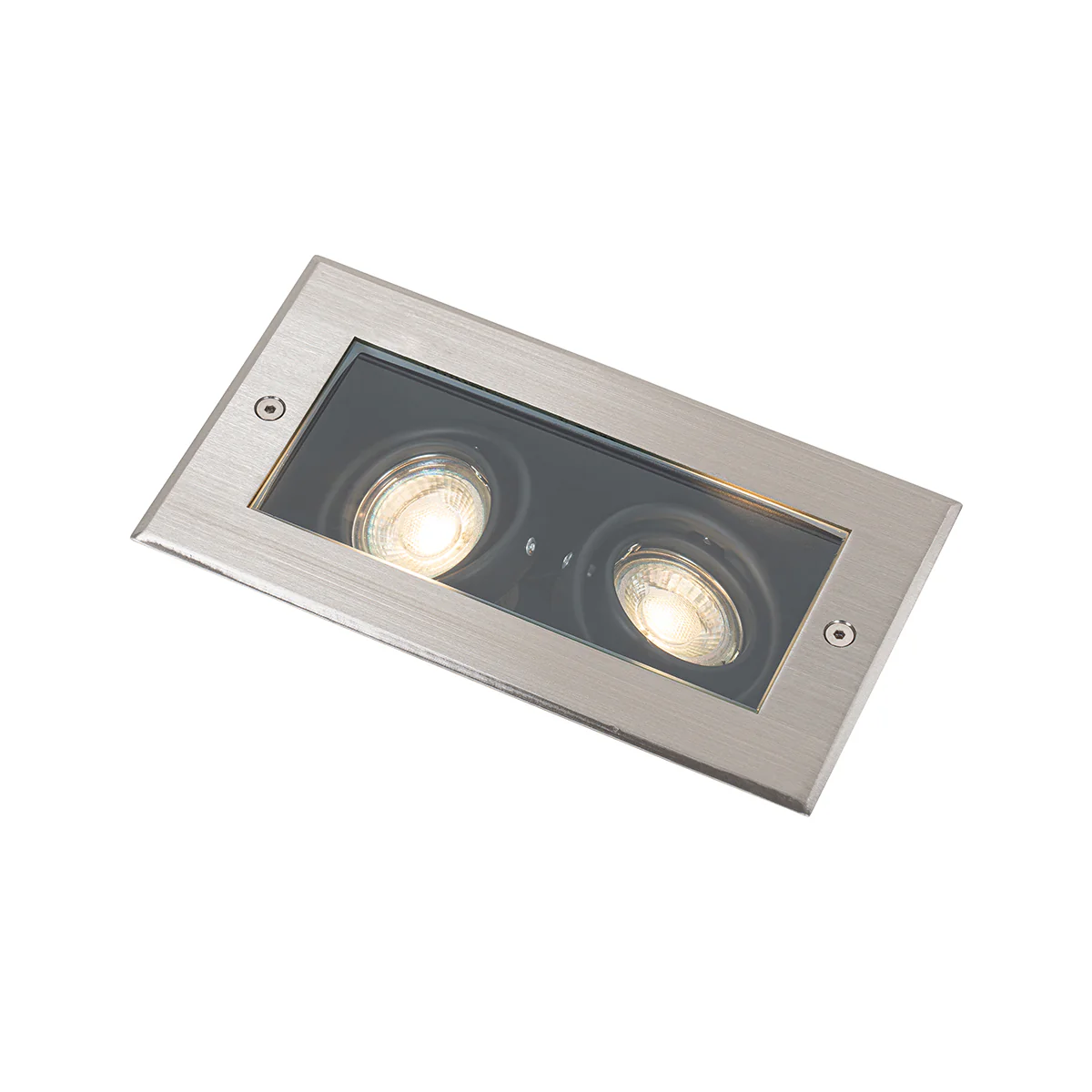 QAZQA Set van 4 moderne grondspots staal 2-lichts verstelbaar IP65 - - Image 9