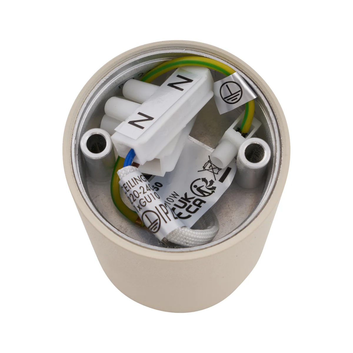 QAZQA Set van 4 moderne opbouwspots beige GU10 50mm rond - Tuba - Image 10