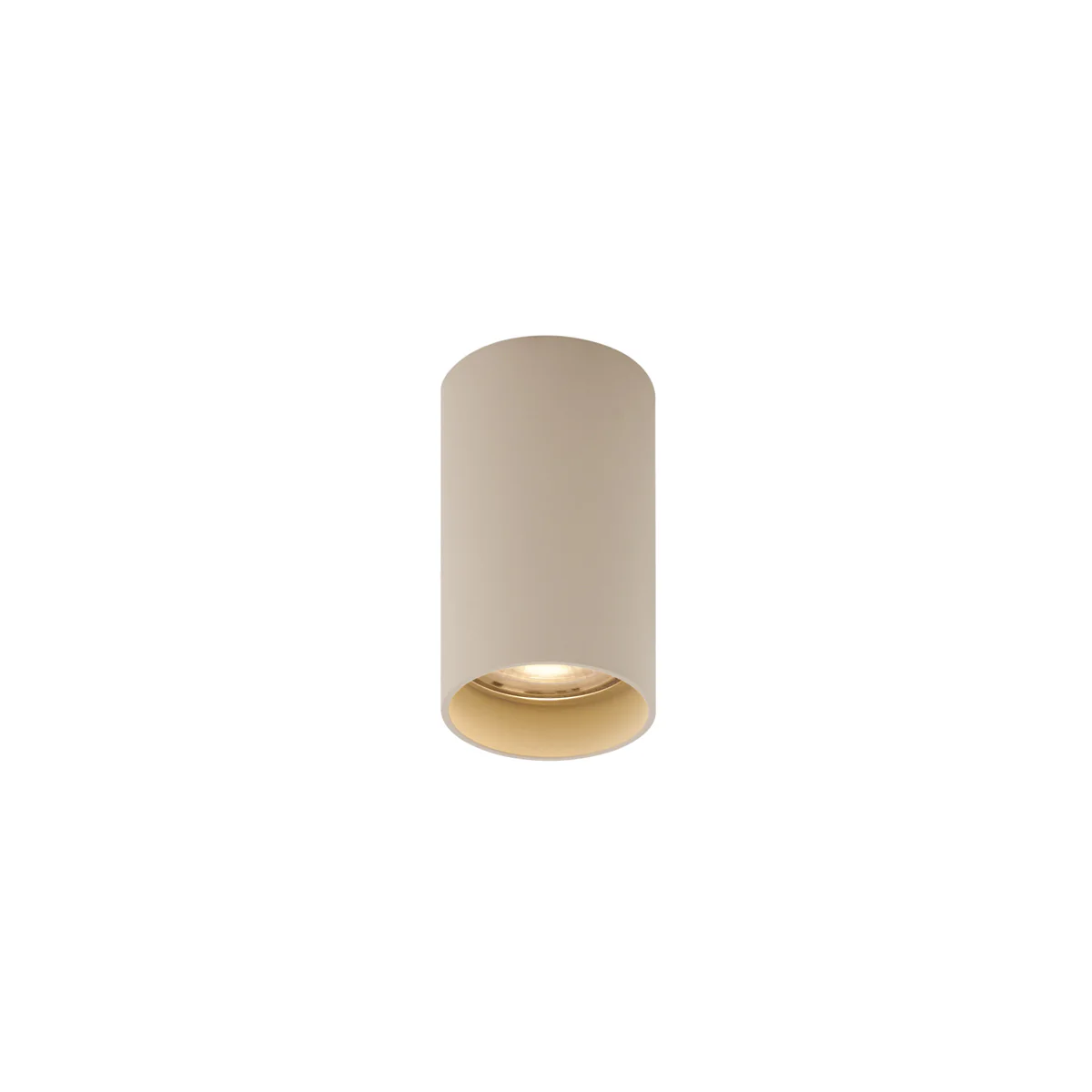 QAZQA Set van 4 moderne opbouwspots beige GU10 50mm rond - Tuba - Image 5