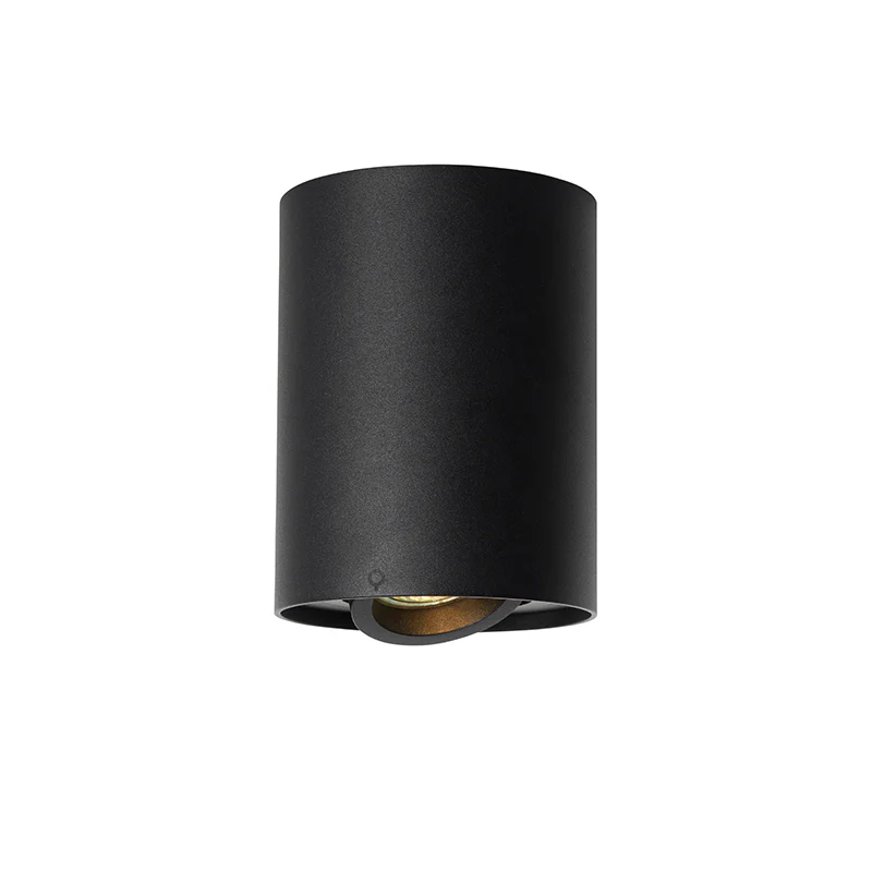 QAZQA Set van 4 moderne plafondspots zwart draai- en kantelbaar - - Image 10