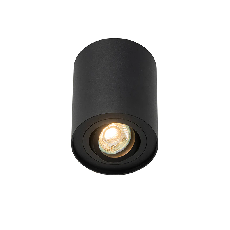 QAZQA Set van 4 moderne plafondspots zwart draai- en kantelbaar - - Image 9