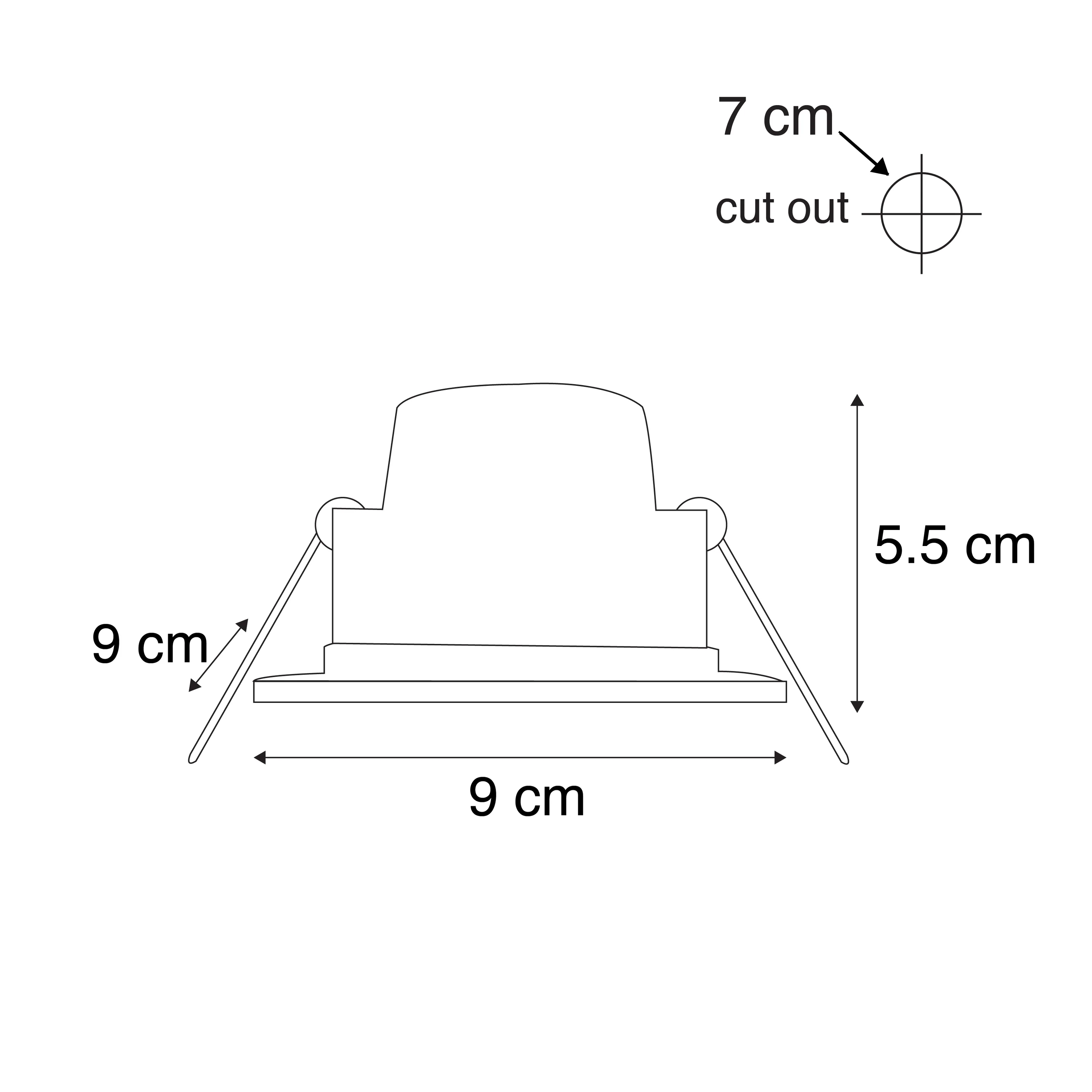 QAZQA Set van 6 moderne inbouwspots zwart incl. LED 3-staps dimbaar - Image 5