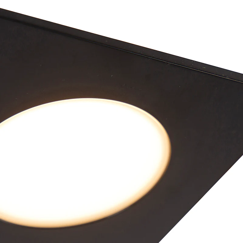 QAZQA Set van 6 moderne inbouwspots zwart incl. LED 3-staps dimbaar - Image 6