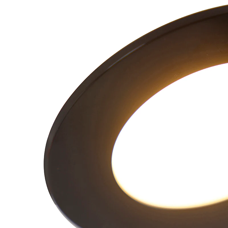 QAZQA Set van 6 moderne inbouwspots zwart incl. LED 3-staps dimbaar - Image 4