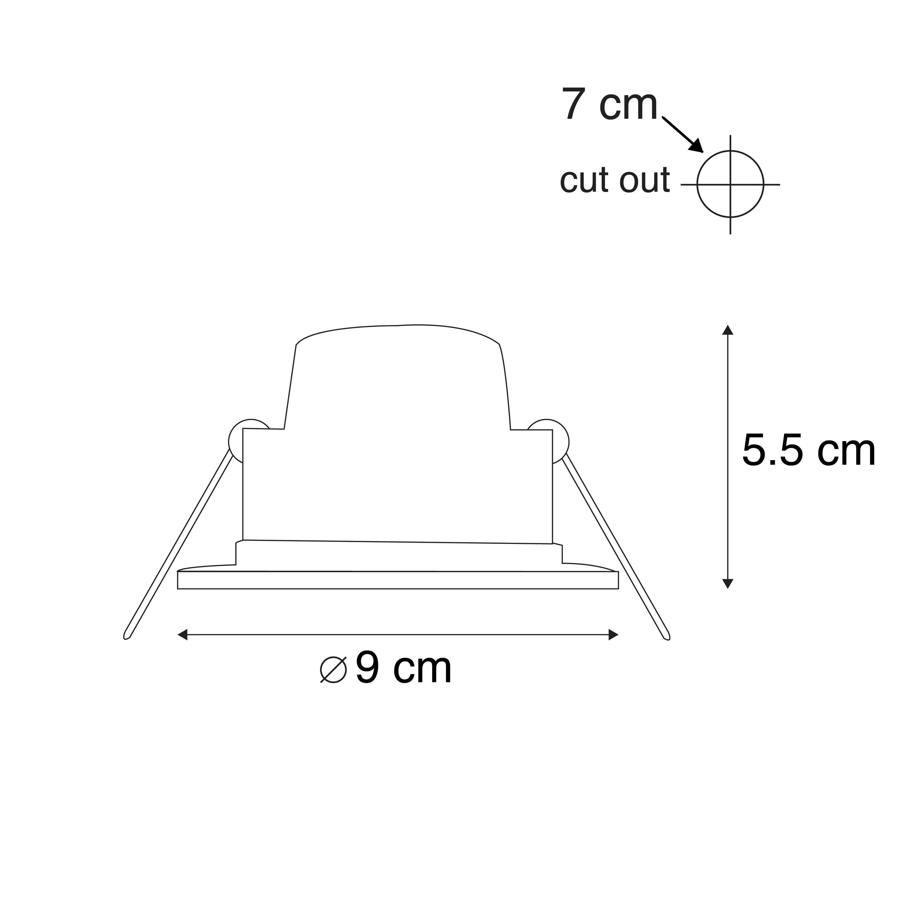 QAZQA Set van 6 moderne inbouwspots zwart incl. LED 3-staps dimbaar - Image 5