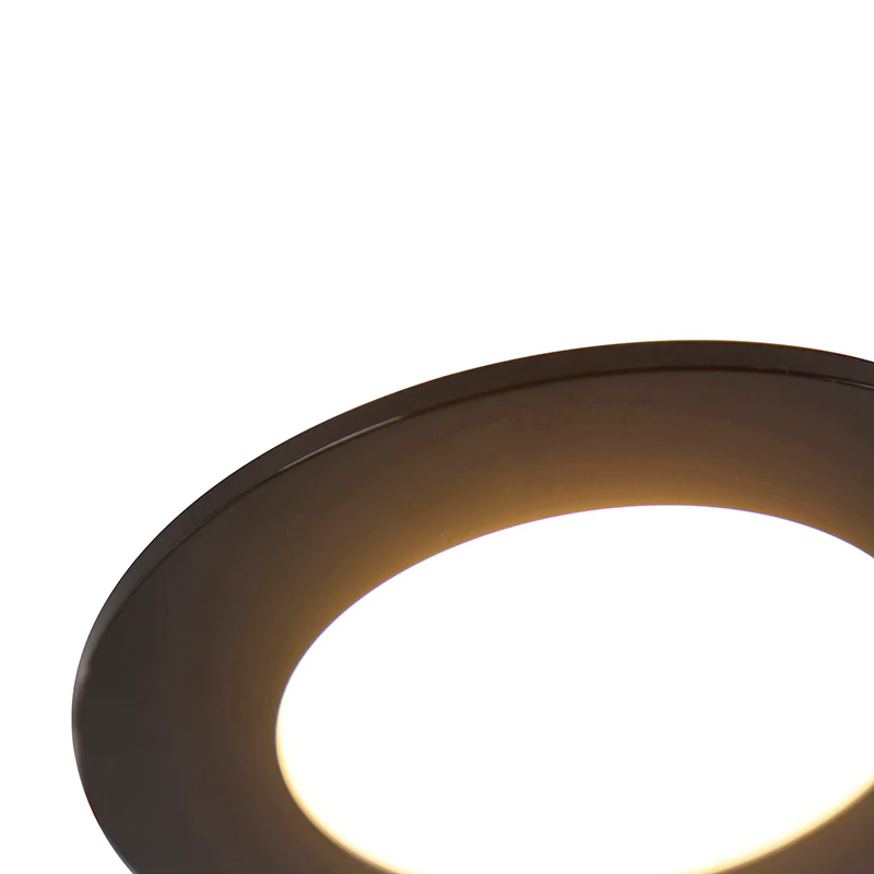QAZQA Set van 6 moderne inbouwspots zwart incl. LED 3-staps dimbaar - Image 6