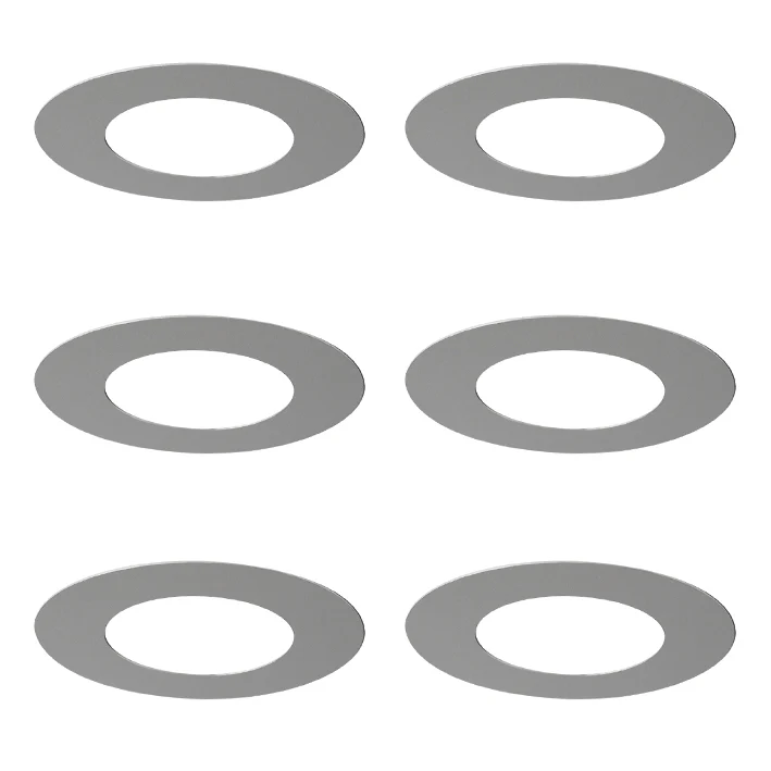 QAZQA Set van 6 opvulringen RVS voor inbouwspots 7,5 - 13 cm - Spacer