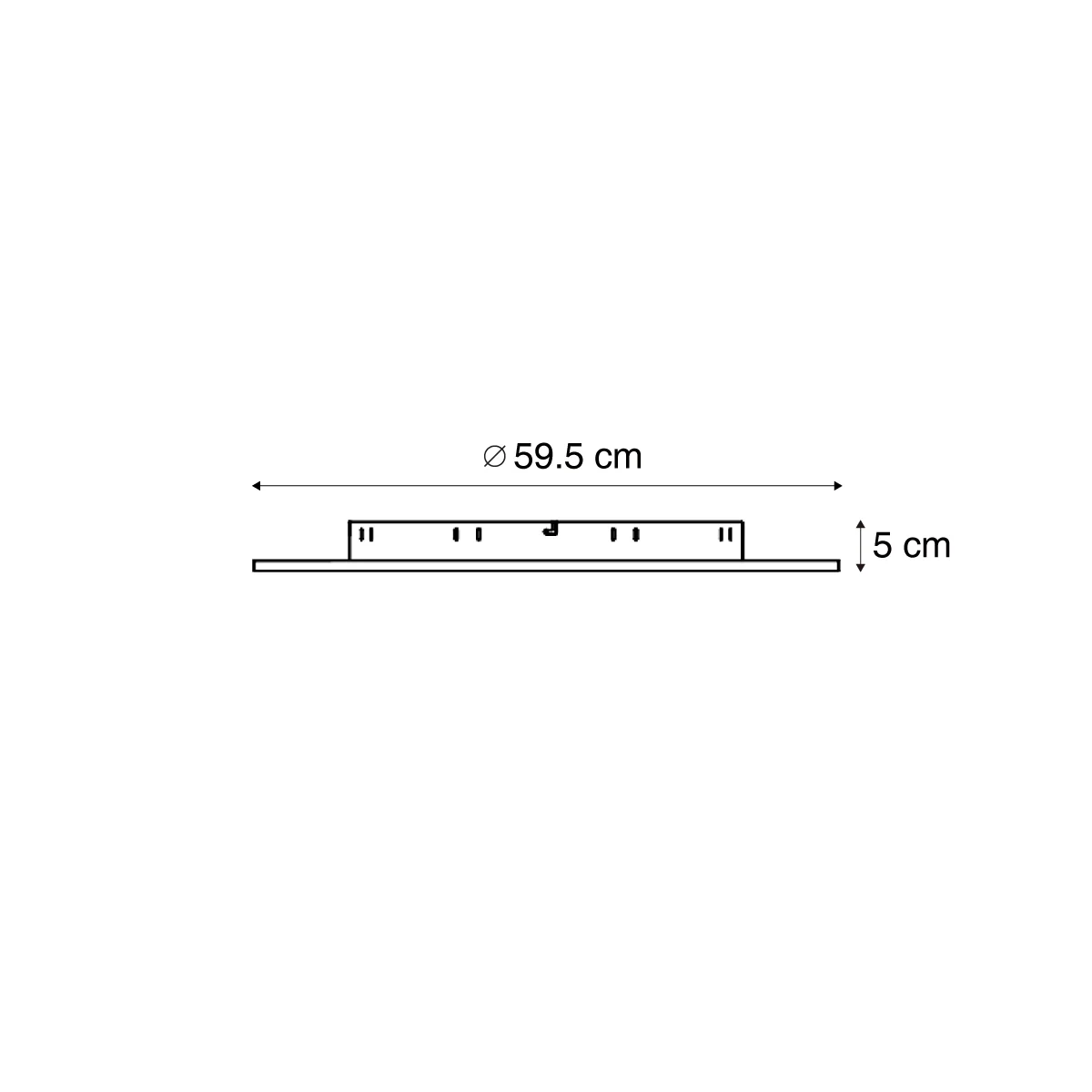 QAZQA Smart LED paneel zwart 60cm incl. LED dim to warm met - Image 4