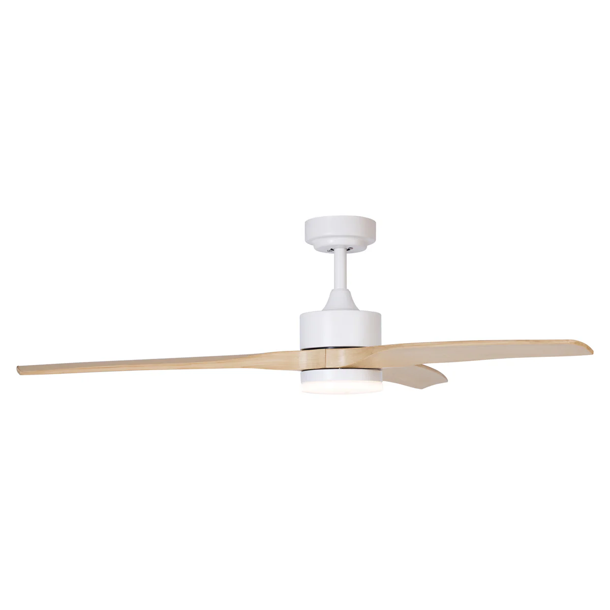 QAZQA Smart plafondventilator wit met hout print 132cm incl. LED - Image 9