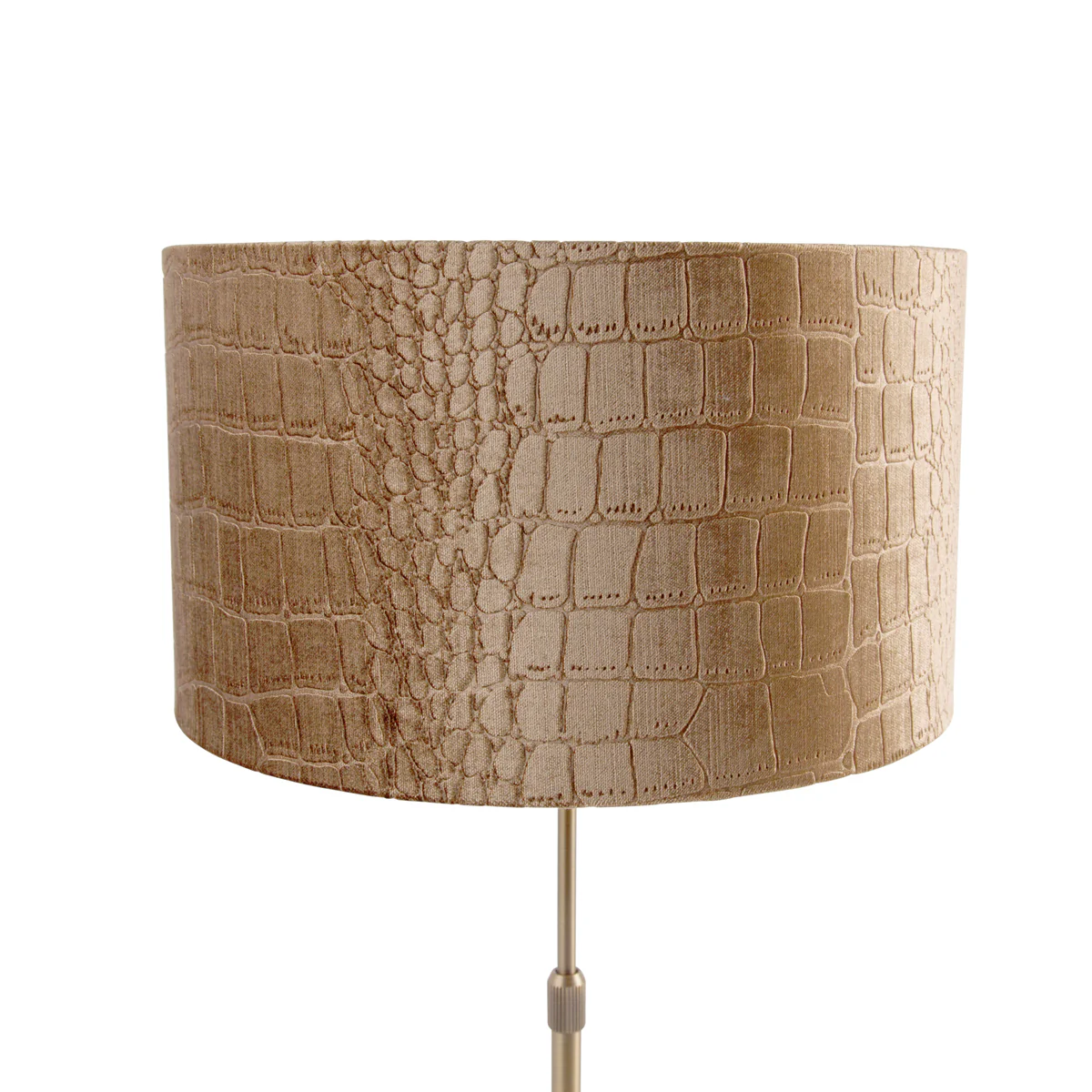 QAZQA Tafellamp brons met velours kap krokodil 35cm - Parte - Image 3