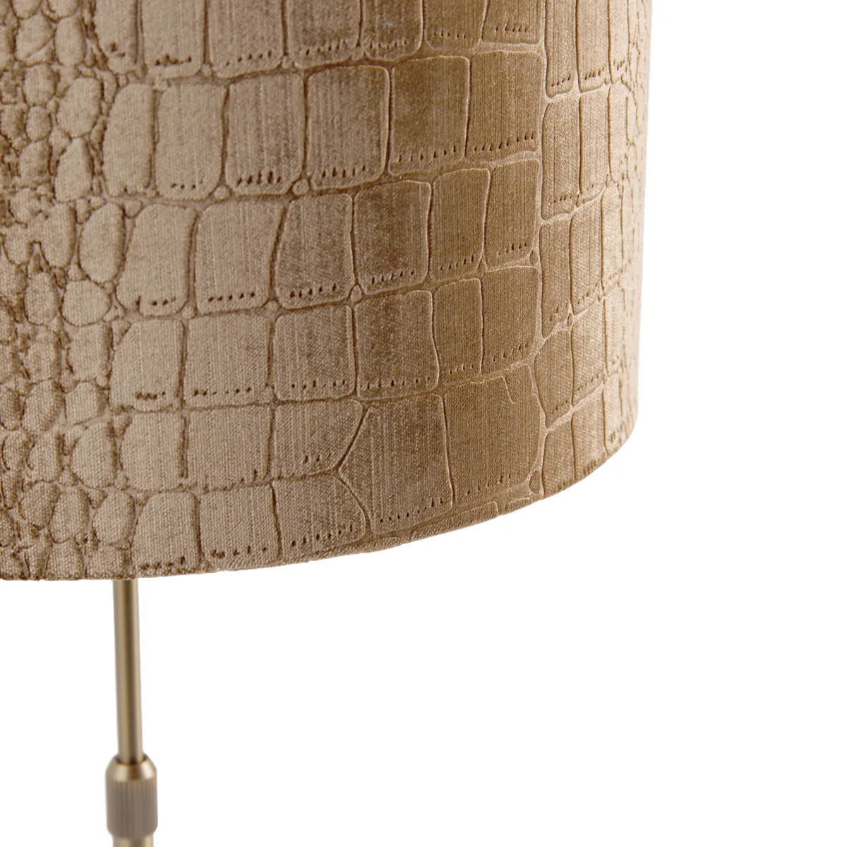 QAZQA Tafellamp brons met velours kap krokodil 35cm - Parte - Image 4