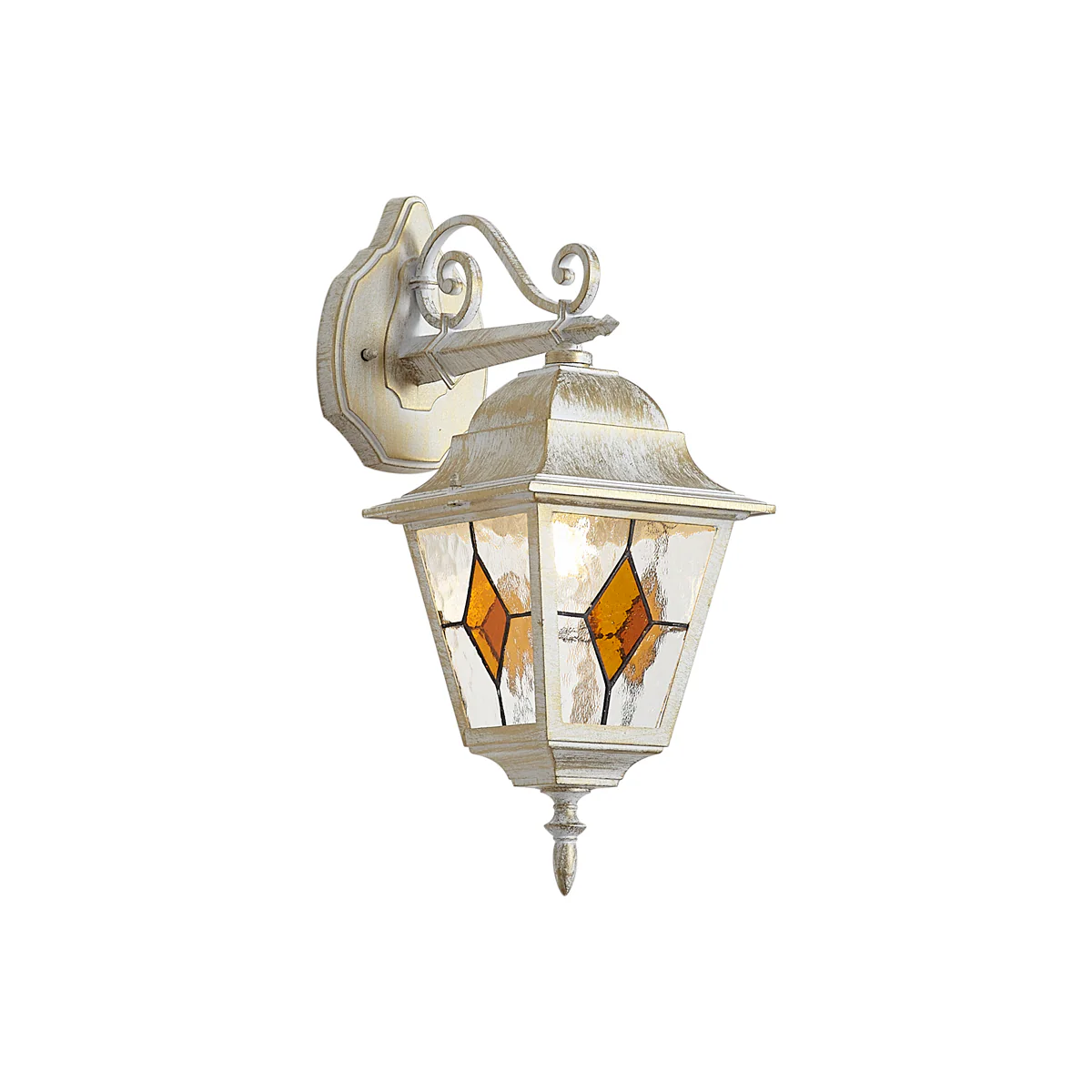 QAZQA Vintage buiten wandlantaarn beige met antiek goud IP44 - - Image 2