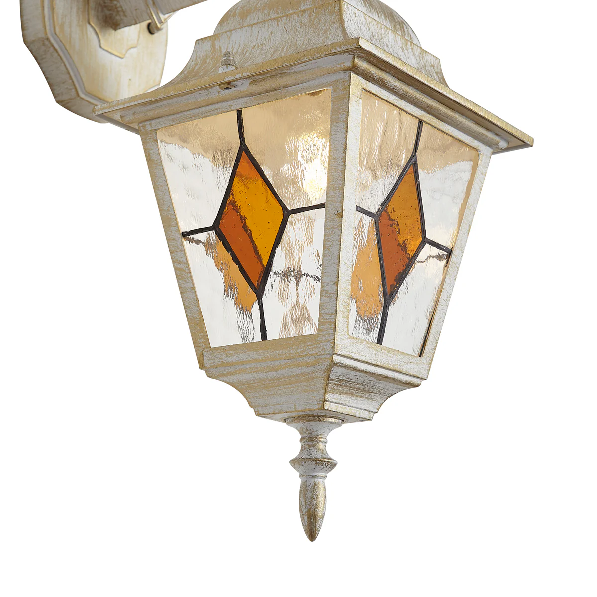 QAZQA Vintage buiten wandlantaarn beige met antiek goud IP44 - - Image 3
