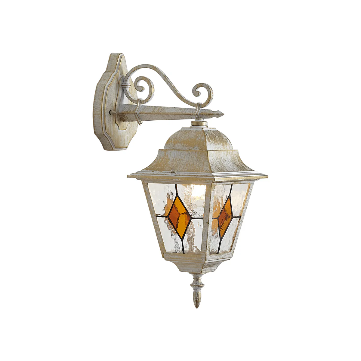 QAZQA Vintage buiten wandlantaarn beige met antiek goud IP44 - - Image 6
